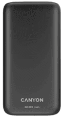 Canyon PB-301 powerbank, 30000 mAh, črn (CNE-CPB301B)