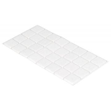 Walteco Blazinice iz filca 20 x 20 mm, samolepilne, bele, 32 kosov