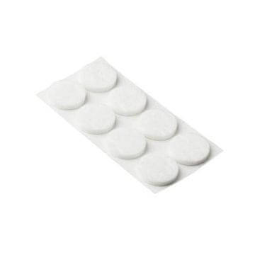 Walteco Blazinice iz filca Ø 30 mm, samolepilne, bele, 32 kosov