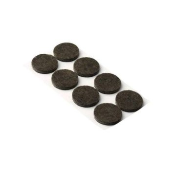 Walteco Blazinice iz filca Ø 24 mm, samolepilne, rjave barve, 32 kosov