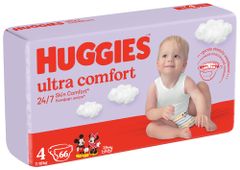 Huggies 4x plenice za enkratno uporabo Ultra Comfort Mega 4 (7-18 kg) 66 kosov