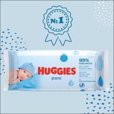 Huggies HUGGIES Single Pure vlažni robčki 56 kosov