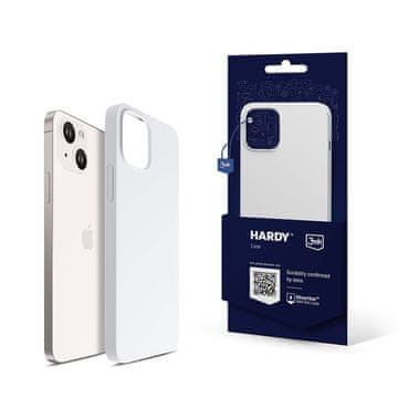3MK Silikonski ovitek za Apple iPhone 14 Plus - 3mk Hardy, bel