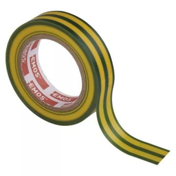 Emos Izolacijski trak, 15 mm x 10 m, zeleno-rumen