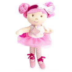 Doudou Jolijou Mini lutka balerina "Les Tutus" 23 cm belo-rožnata obleka