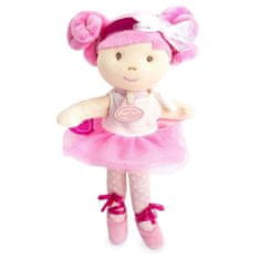 Doudou Jolijou Mini lutka balerina &quot;Les Tutus&quot; 23 cm belo-rožnata obleka