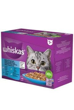 Whiskas Kapsule . Osnovni izbor rib v želeju 12x85g