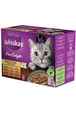 Whiskas Kapsule . Pure Delight izbor perutnine v želeju 12x85g