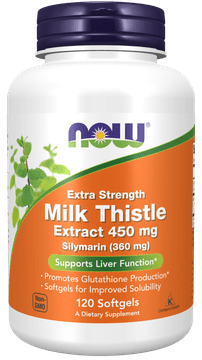 NOW Foods Silymarin Extra Strength (izvleček pegastega badlja), 450 mg, 120 kapsul