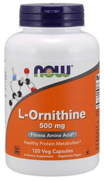 NOW Foods L-ornitin 500 mg, 120 kapsul