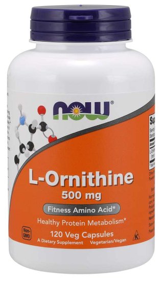 NOW Foods L-ornitin 500 mg, 120 kapsul