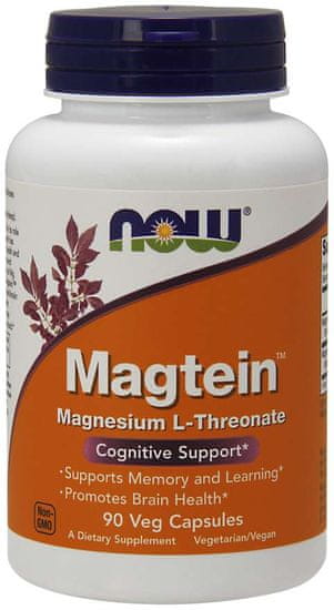 NOW Foods Magtein Magnesium (magnezijev L-treonat), 90 rastlinskih kapsul
