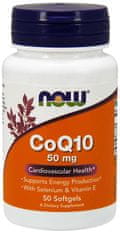 NOW Foods CoQ10, s selenom in vitaminom E, 50 mg, mehke kapsule