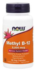 NOW Foods Methyl B12 5000 mcg, 90 zeliščnih kapsul