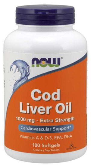 NOW Foods Olje iz jeter polenovke, 1000 mg, 180 mehkih kapsul