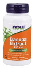 NOW Foods Bacopa monnieri (Brahmi) ekstrakt, 450 mg, 90 zeliščnih kapsul