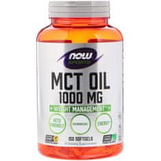 NOW Foods MCT olje, 1000 mg, 150 mehkih kapsul