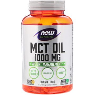 NOW Foods MCT olje, 1000 mg, 150 mehkih kapsul