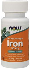 NOW Foods Iron Bisglycinate Double Strength, železov kelat (Ferrochel), 36 mg, 90 vegetarijanskih kapsul