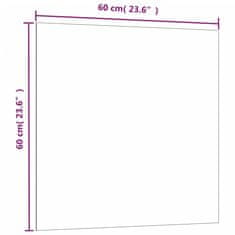 Vidaxl Stenska magnetna tabla bela 60x60 cm kaljeno steklo