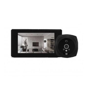 Secutek Digitalni pregledovalnik vrat TS-1603 - 4,3 LCD, IR, PIR Črna