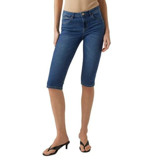 Vero Moda Ženske kratke hlače VMJUDE Slim Fit 10279513 Medium Blue Denim