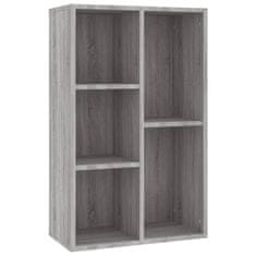 Vidaxl Knjižna omara/komoda siva sonoma 50x25x80 cm inženirski les