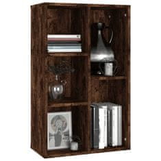 Vidaxl Knjižna omara/komoda dimljen hrast 50x25x80 cm inženirski les