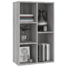 Vidaxl Knjižna omara/komoda siva sonoma 50x25x80 cm inženirski les
