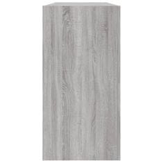 Vidaxl Knjižna omara/komoda siva sonoma 50x25x80 cm inženirski les