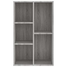 Vidaxl Knjižna omara/komoda siva sonoma 50x25x80 cm inženirski les