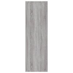 Vidaxl Knjižna omara/komoda siva sonoma 50x25x80 cm inženirski les