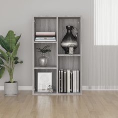 Vidaxl Knjižna omara/komoda siva sonoma 50x25x80 cm inženirski les