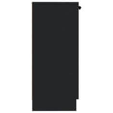 Vidaxl Komoda črna 30x30x70 cm inženirski les