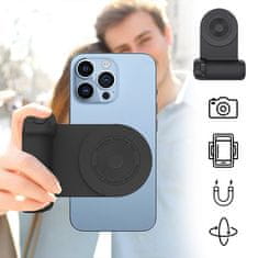Cool Mango Magnetno držalo za telefon, pripomoček za fotografiranje, stabilizator za selfije, nastavek za enostavno fotografiranje, primeren za Android in iOS, funkcija stojala, 11 x 8 cm – Camgrip