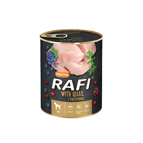 RAFI mokra hrana s prepelico borovnico in brusnico 400 g