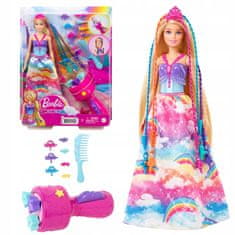 Barbie princesa z barvnimi lasmi igralni set