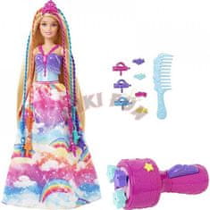 Barbie princesa z barvnimi lasmi igralni set