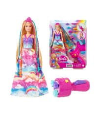 Barbie princesa z barvnimi lasmi igralni set