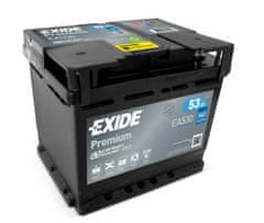 Exide Premium EA530 akumulator, 53 Ah, D+, 540 A(EN), 207 x 175 x 190 mm