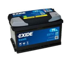 Exide Excell EB712 akumulator, 71 Ah, D+, 670 A(EN), 278 x 175 x 175 mm
