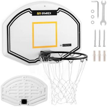 Gymrex Košarkarski tablo z obročem za montažo na steno 61x91 cm