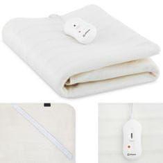 slomart Električna masažna ogrevalna odeja za posteljo 3 stopnje nastavitve 180 x 75 cm 60 W