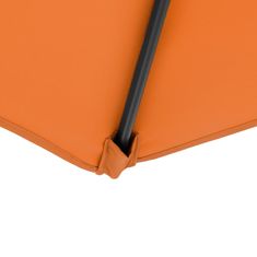 Uniprodo Kvadratni vrtni dežnik 250 x 250 cm oranžne barve