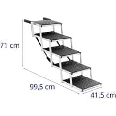 NEW Aluminijaste zložljive pasje stopnice, visoke 71 cm, do 68 kg - 5 stopnic