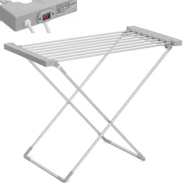 shumee Električni sušilnik za perilo, 8 grelnih palic, 55C, 10 kg