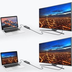 Choetech USB razdelilnik adapter tipa C Thunderbolt 3 črn