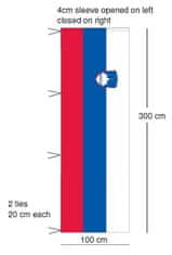 Slovenija zastava 300x100 cm - vertikalna