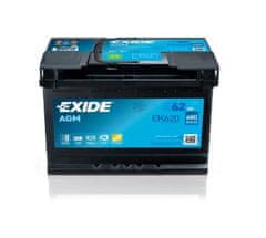 Exide EK620 akumulator, 62 Ah, D+, 680 A(EN), 242 x 175 x 190 mm