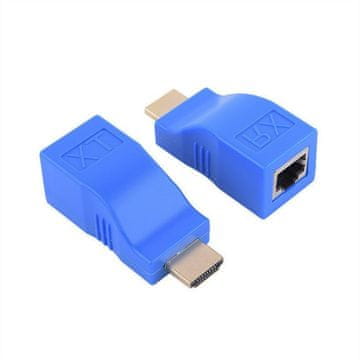 Kitajc HDMI podaljšek extender 1080P do 30m preko ethernet RJ45 CAT 5e/6 kabla - zaloga v Sloveniji